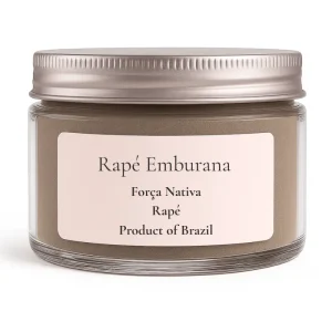 Rapé Emburana with warm notes, indigenous snuff used for deep meditation